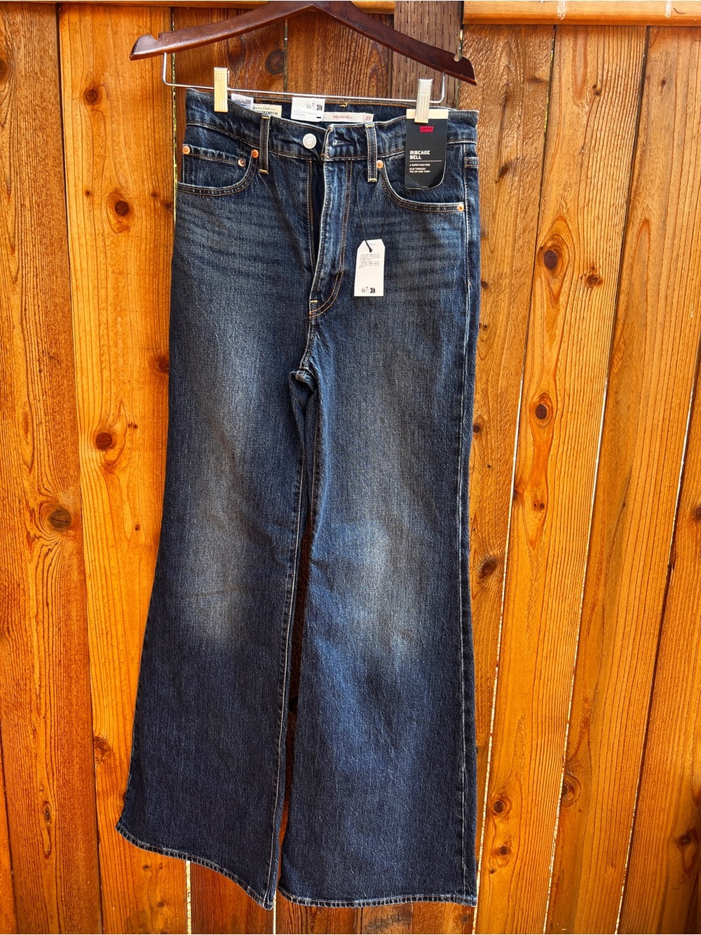 Levi's Women's Dark Blue Wide Leg High-Rise Jeans